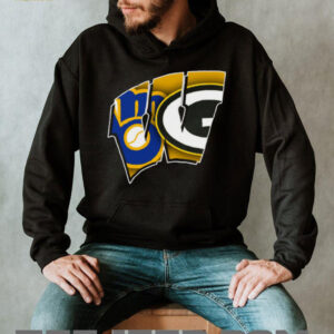 Wisconsin Pride Brewers and Packers Logos T Shirt