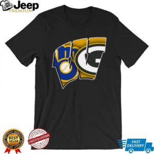 Wisconsin Pride Brewers and Packers Logos T Shirt