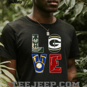 Wisconsin Sports Fan LOVE T Shirt