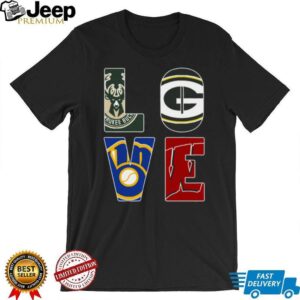 Wisconsin Sports Fan LOVE T Shirt
