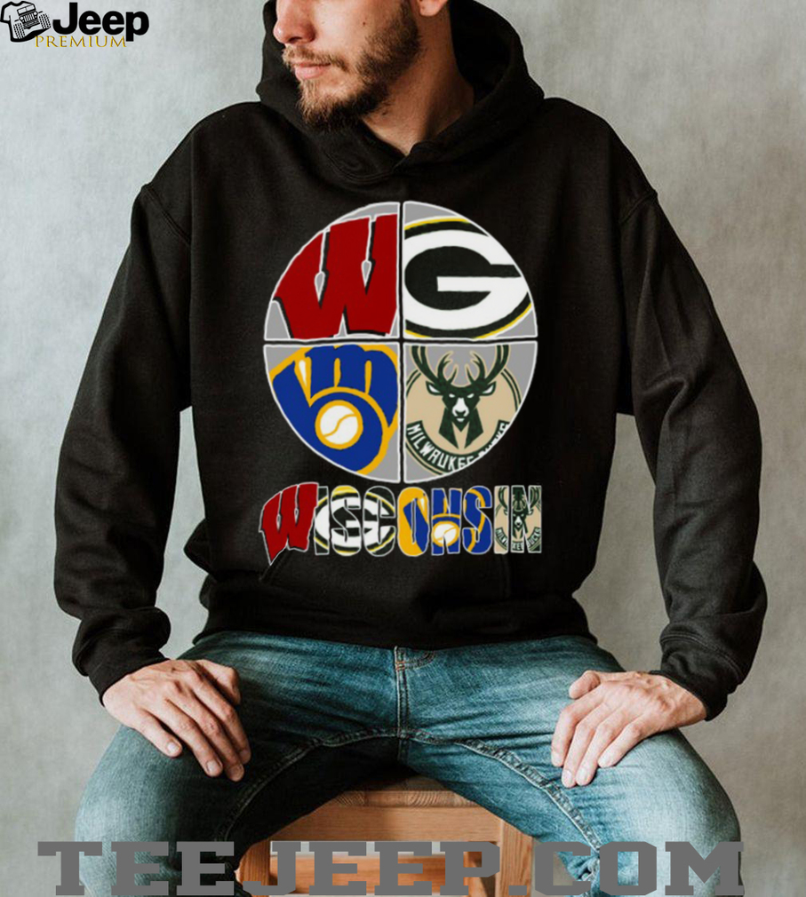 Wisconsin Sports Teams Packers Brewers Bucks Badgers T Shirt Wisconsin Sports Teams Packers Brewers Bucks Badgers T Shirt