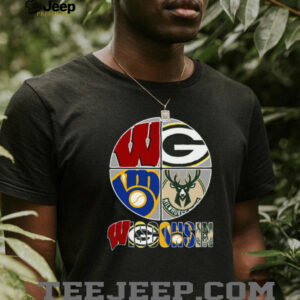 Wisconsin Sports Teams Packers Brewers Bucks Badgers T Shirt