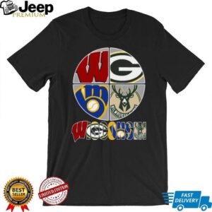 Wisconsin Sports Teams Packers Brewers Bucks Badgers T Shirt