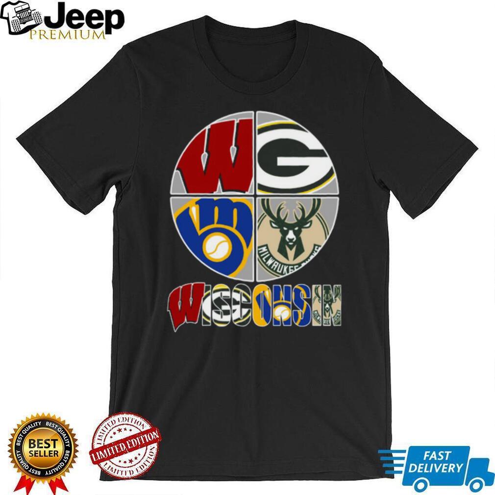 Wisconsin Sports Teams Packers Brewers Bucks Badgers T Shirt Wisconsin Sports Teams Packers Brewers Bucks Badgers T Shirt