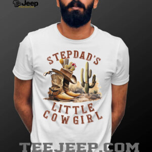 Womens Proud Stepdad’s Little Cowgirl Boots Rodeo Western Family T Shirt Womens Proud Stepdad’s Little Cowgirl Boots Rodeo Western Family T Shirt