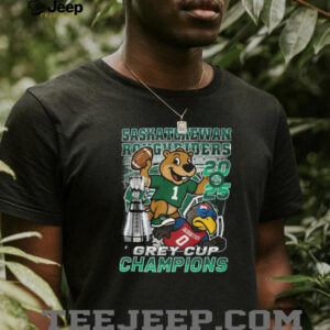Saskatchewan Roughriders 2025 Grey Cup Champions T Shirt