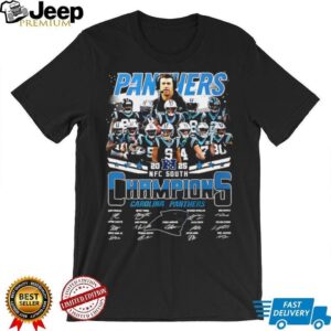 2025 NFC South Champions Carolina Panthers Commemorative T Shirt 2025 NFC South Champions Carolina Panthers Commemorative T Shirt