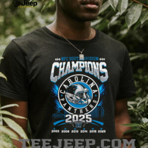 2025 NFC South Division Champions Carolina Panthers T Shirt