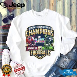 2026 Super Bowl Champions Matchup Patriots vs Seahawks Gold Emblem T Shirt