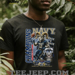 Navy Midshipmen Back 2 Back Champions 2024 2025 T Shirt Navy Midshipmen Back 2 Back Champions 2024 2025 T Shirt