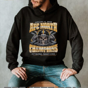 AFC North Champions Pittsburgh Football Skull 2026 Navy T Shirt AFC North Champions Pittsburgh Football Skull 2026 Navy T Shirt