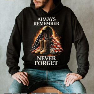 Always Remember Never Forget Fallen Soldier Boots & Flag Shirt
