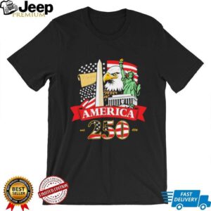 America 250th Anniversary Patriotic Eagle & Statue of Liberty 1776 T Shirt