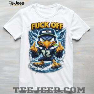 Angry Seattle Seahawks Mascot “Fuck Off” Middle Finger T Shirt