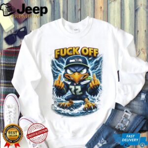Angry Seattle Seahawks Mascot “Fuck Off” Middle Finger T Shirt