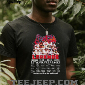 Atlanta Braves Legends 60th Anniversary 1966 2026 History T Shirt