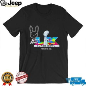 Bad Bunny Super Bowl LIX 2026 Commemorative Logo Black T Shirt