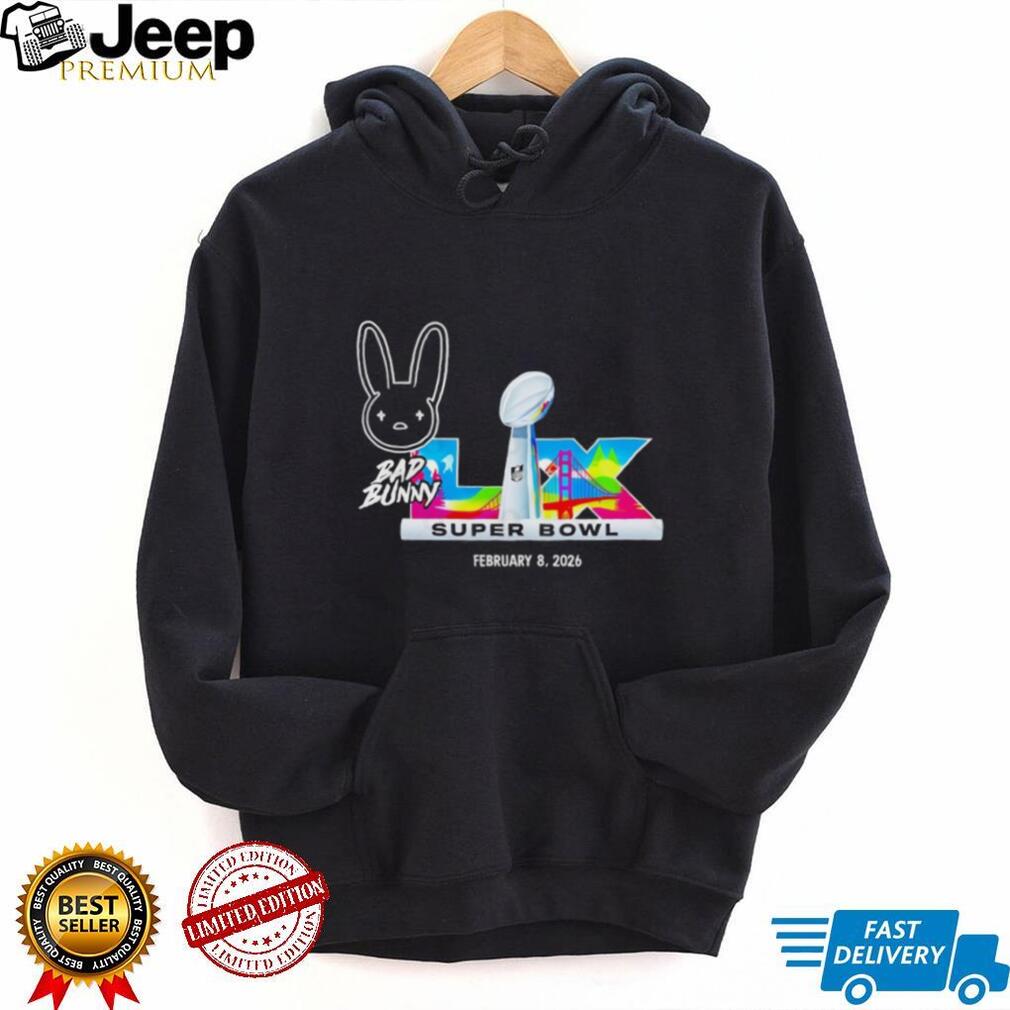 Bad Bunny Super Bowl LIX 2026 Commemorative Logo Black T Shirt Bad Bunny Super Bowl LIX 2026 Commemorative Logo Black T Shirt