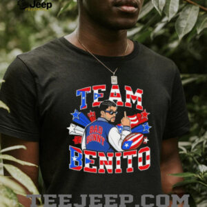 Bad Bunny middle finger Team Benito Puerto Rico Super Bowl LIX Football shirt