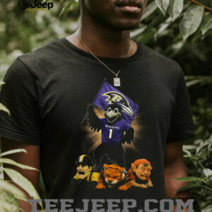 Baltimore Ravens ‘Number 1 Fan’ Mascot Dominance T Shirt Baltimore Ravens ‘Number 1 Fan’ Mascot Dominance T Shirt