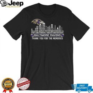 Baltimore Ravens Thank You For The Memories City Skyline T Shirt Baltimore Ravens Thank You For The Memories City Skyline T Shirt
