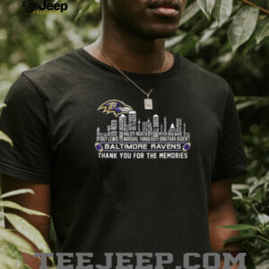 Baltimore Ravens Thank You For The Memories City Skyline T Shirt