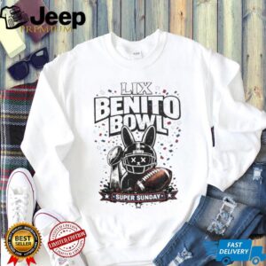 Benito Bowl LIX Super Sunday Bunny Football Helmet T Shirt