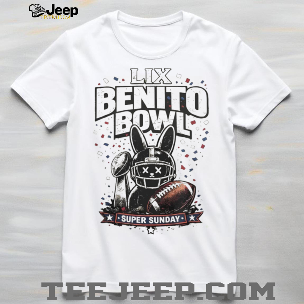 Benito Bowl LIX Super Sunday Bunny Football Helmet T Shirt Benito Bowl LIX Super Sunday Bunny Football Helmet T Shirt