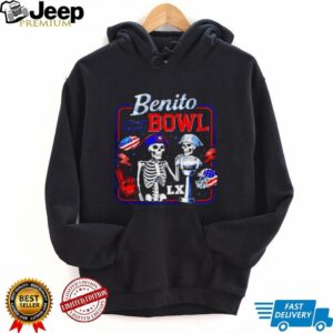Benito Bowl Super Bowl LX Team Patriot Skeletons Football Graphic Tee Benito Bowl Super Bowl LX Team Patriot Skeletons Football Graphic Tee