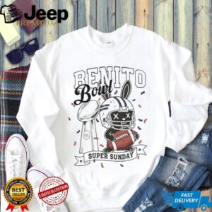 Benito Bowl Super Sunday Bunny Mascot Football Trophy Graphic T Shirt
