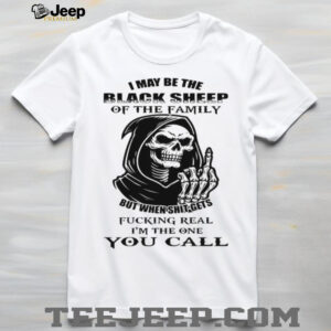 Black Sheep of the Family Grim Reaper Sarcastic Skull Graphic T Shirt