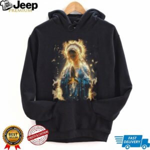 Blessed Virgin Mary Glow Spiritual Catholic Christian Graphic Tee Blessed Virgin Mary Glow Spiritual Catholic Christian Graphic Tee