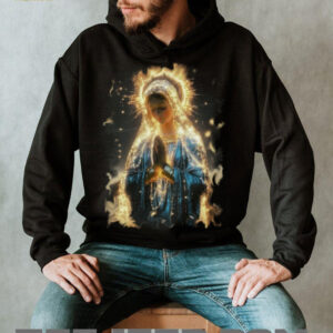 Blessed Virgin Mary Glow Spiritual Catholic Christian Graphic Tee