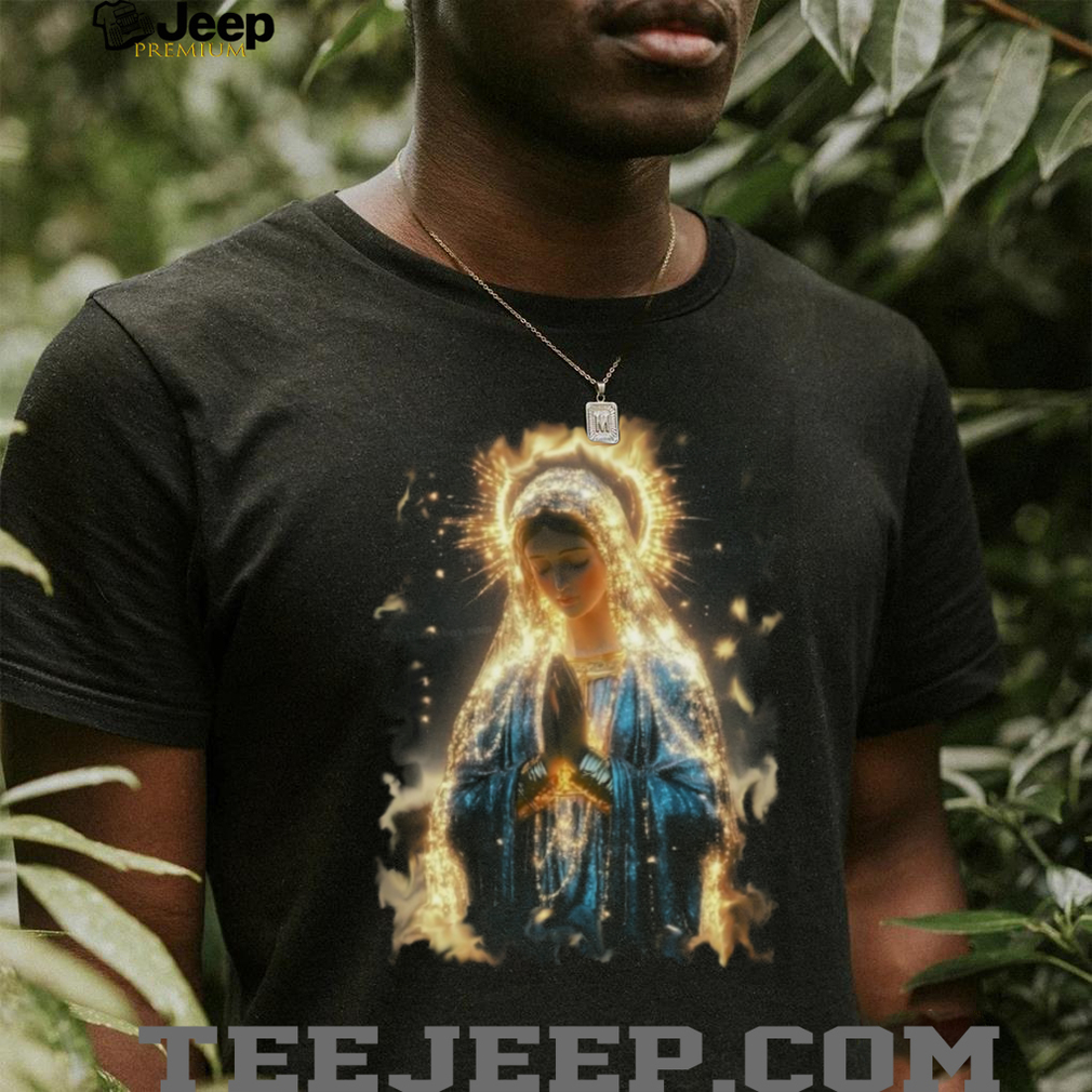 Blessed Virgin Mary Glow Spiritual Catholic Christian Graphic Tee Blessed Virgin Mary Glow Spiritual Catholic Christian Graphic Tee