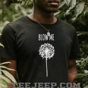 Blow Me Dandelion Flower Seeds Minimalist Graphic T Shirt