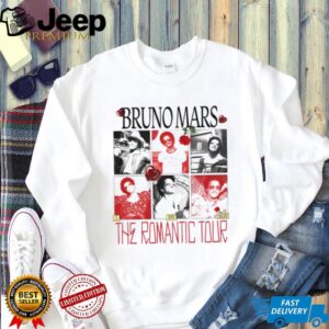 Bruno Mars The Romantic Tour Pop Music graphic shirt