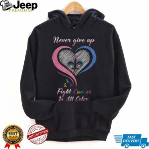 Cancer Awareness Support Warrior Heart Ribbon T Shirt