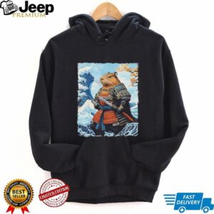 Capybara Japanese Samurai and Waves shirt