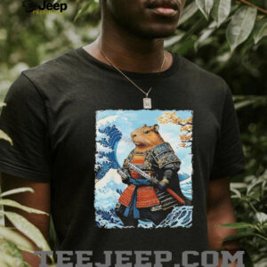 Capybara Japanese Samurai and Waves shirt
