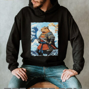 Capybara Japanese Samurai and Waves shirt