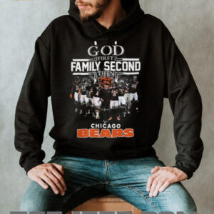 Chicago Bears Football Fan God First Family Second Tee