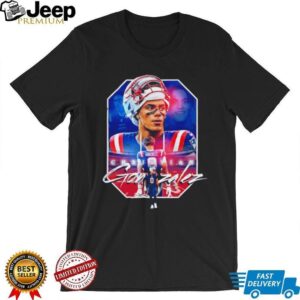 Christian Gonzalez New England Football Player Graphic Tribute T Shirt