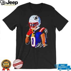 Christian Gonzalez New England Patriots Shh Signature Pose T Shirt