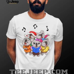 Cute Koala Choir Singing Christmas Carols Holiday Graphic Shirt