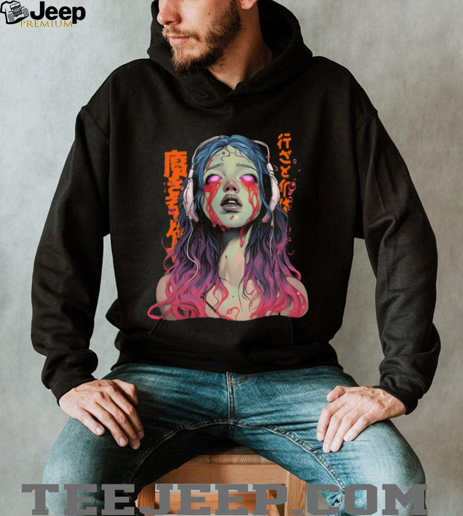 Cyberpunk Anime Girl Crying Pink Neon Acid Wash Graphic Tee Cyberpunk Anime Girl Crying Pink Neon Acid Wash Graphic Tee