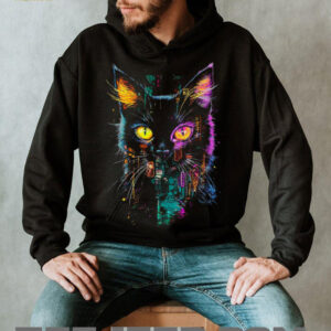 Cyberpunk Neon Black Cat Tokyo Night City Aesthetic T Shirt Cyberpunk Neon Black Cat Tokyo Night City Aesthetic T Shirt