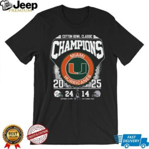 Miami Hurricanes 2025 Cotton Bowl Classic Champions T shirt