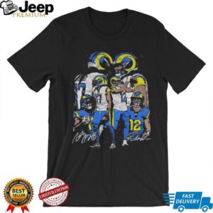 Davante Adams and Puka Nacua Los Angeles Rams Football NFL signatures shirt Davante Adams and Puka Nacua Los Angeles Rams Football NFL signatures shirt