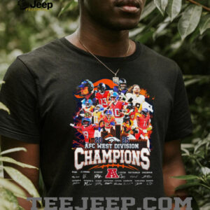 Denver Broncos 2025 AFC West Division Champions Commemorative T Shirt Denver Broncos 2025 AFC West Division Champions Commemorative T Shirt