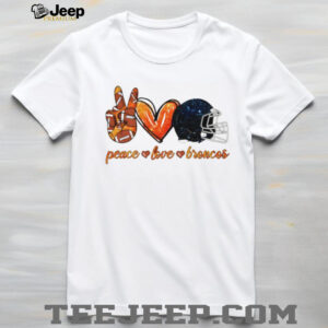 Denver Broncos Football Peace Love Broncos Game Day 2026 shirt